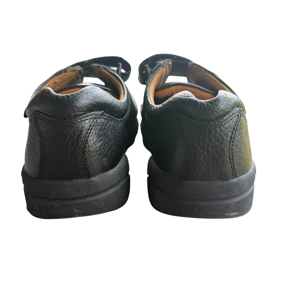 Dr Comfort Scott 9210 Mens 11.5 Wide Black Leather Diabetic Orthopedic Shoes EUC